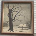 Huile sur toile paysage enneigé signe Xavier allard, Antiquités & Art, Art | Peinture | Classique, Enlèvement ou Envoi