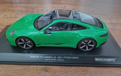 1/18 Porsche Carrera 4S phyton green, Hobby & Loisirs créatifs, Voitures miniatures | 1:18, Neuf, Voiture, MiniChamps, Enlèvement ou Envoi