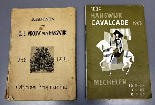 2 Brochures over de JUBELFEESTEN O.L.V. van HANSWIJK Mechele, Livres, Histoire & Politique, Utilisé, 20e siècle ou après, Envoi