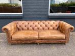 Chesterfield zetel vintage cognac GRATIS GELEVERD, Antiek en Kunst, Ophalen of Verzenden