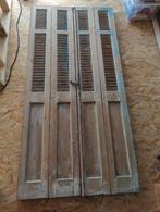 Antieke louvredeuren, Doe-het-zelf en Bouw, Deuren en Vliegenramen, Ophalen, Gebruikt, Hout