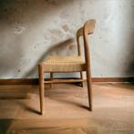 Chaise en bois massif avec assise tressée, Enlèvement ou Envoi