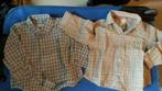 2 geruite hemden maat 74 - 80, Kinderen en Baby's, Babykleding | Maat 74, Gebruikt, Filou & Friends, Ophalen of Verzenden, Overhemdje of Bloesje