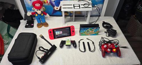 consoleswitch (v2) + 2 games + mario-controller en garantie, Games en Spelcomputers, Games | Nintendo Switch, Zo goed als nieuw