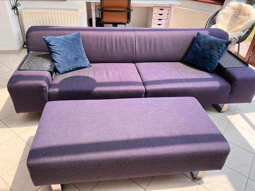 3-zit zetel met poef gratis, Huis en Inrichting, Zetels | Zetels en Chaises Longues, Gebruikt, Ophalen