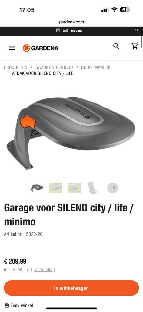 Gardena garage Sileno, Tuin en Terras, Grasmaaiers, Nieuw, Ophalen