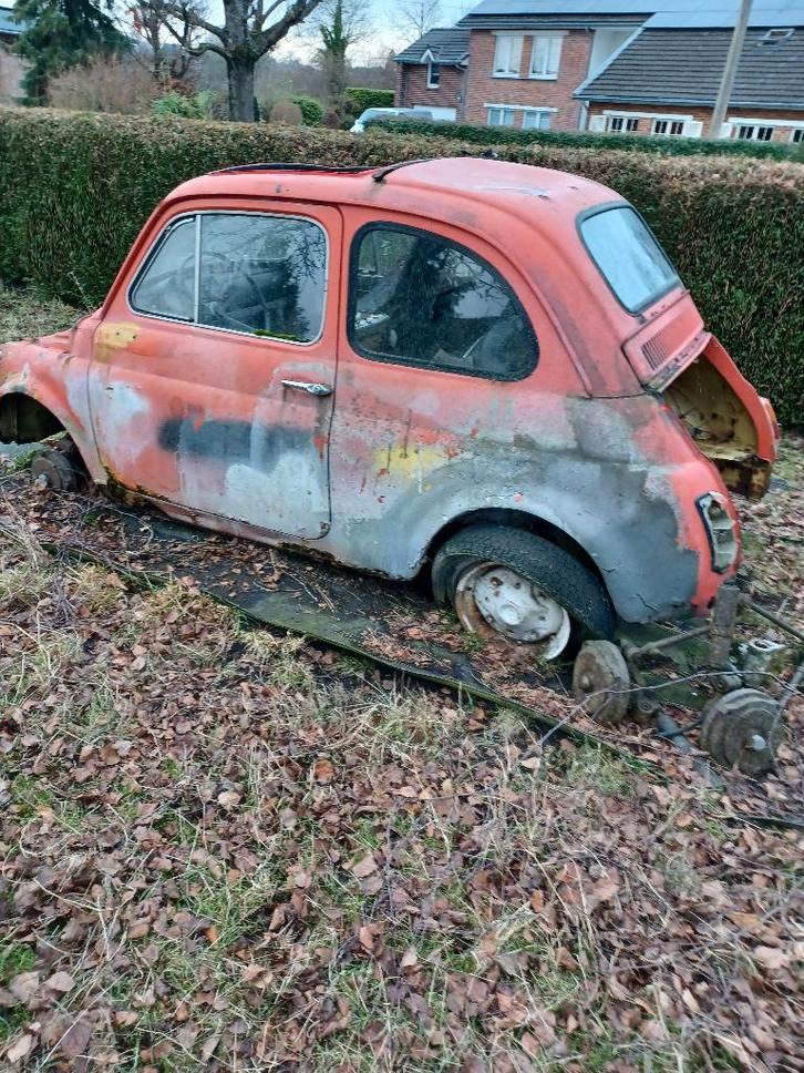 A vendre ancêtre Fiat 500 année 1972, Auto's, Fiat, Particulier, Benzine, Euro 5, Cabriolet, 2 deurs, Handgeschakeld, Rood, Zwart