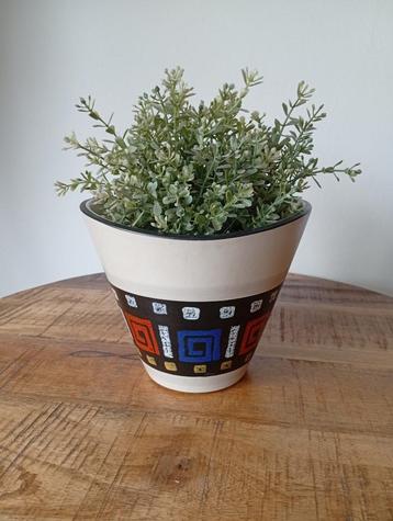 Vintage Duitse Dümler&Breiden cachepot geometrisch ca.1960, Enlèvement ou Envoi