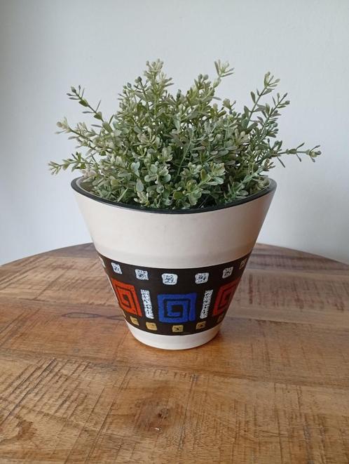 Vintage Duitse Dümler&Breiden cachepot geometrisch ca.1960, Antiek en Kunst, Antiek | Keramiek en Aardewerk, Ophalen of Verzenden