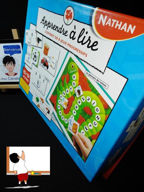 Apprendre à lire - Coffret de 6 jeux progressifs - Nathan 19, Kinderen en Baby's, Speelgoed | Educatief en Creatief, Zo goed als nieuw