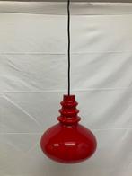 Peill & Putzler red lipstick glazen hanglamp jaren 60, Ophalen of Verzenden, Gebruikt
