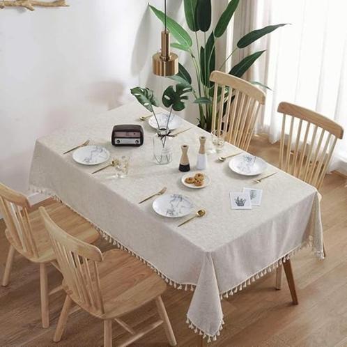 Katoen Linnen Tafeldoek Tafelkleed SNELLE GRATIS LEVERING, Huis en Inrichting, Tafelkleden, Nieuw, Rechthoek, Binnen, Buiten, Verzenden