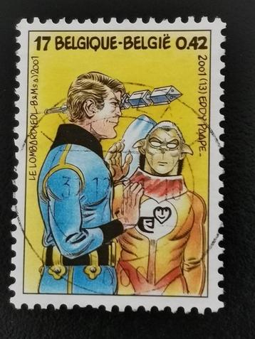 Belgique 2001 - personnages de dessins animés - Luc Orient, Enlèvement ou Envoi, Affranchi