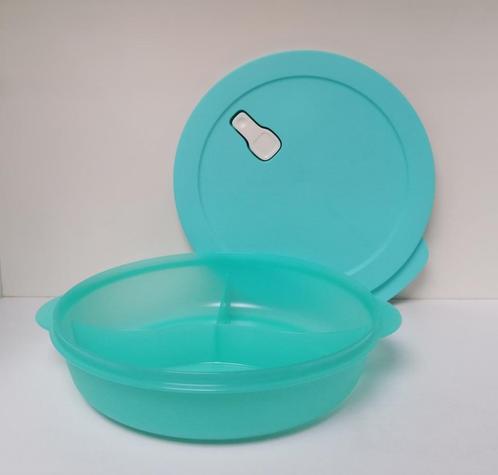 Tupperware Bord « CrystalWave » Compartimenteerd - Blauw, Huis en Inrichting, Keuken | Tupperware, Nieuw, Bus of Trommel, Blauw