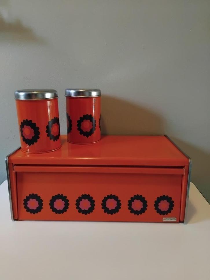Brabantia Retro vintage broodtrommel en voorraadpotten, Verzamelen, Retro, Huis en Inrichting, Ophalen