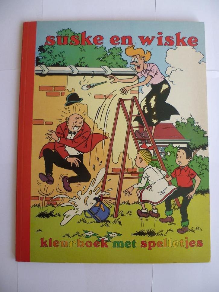 SUSKE EN WISKE KLEURBOEK MET SPELLETJES UIT 1989, Boeken, Stripverhalen, Zo goed als nieuw, Eén stripboek, Verzenden