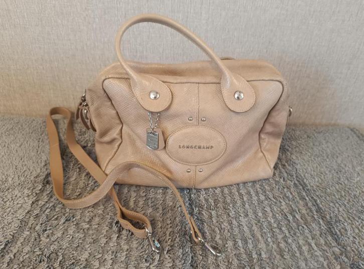 Sac à main Longchamp de la gamme Quadri beige, Handtassen en Accessoires, Tassen | Damestassen, Gebruikt, Handtas, Beige, Ophalen of Verzenden