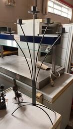 Industriële metalen kandelaar voor 5 kaarsen – modern design, 25 tot 50 cm, Zwart, Nieuw, Ophalen of Verzenden