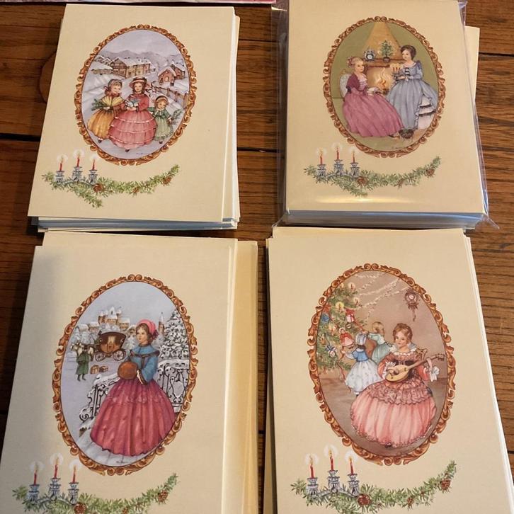 B) Prachtige oude onbeschreven Kerstkaartjes, Diversen, Kerst, Nieuw, Ophalen of Verzenden