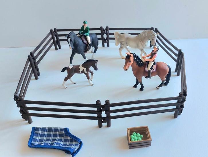 Schleich Lot paarden, hokken en ruiters, Kinderen en Baby's, Speelgoed | Overig, Zo goed als nieuw, Ophalen of Verzenden