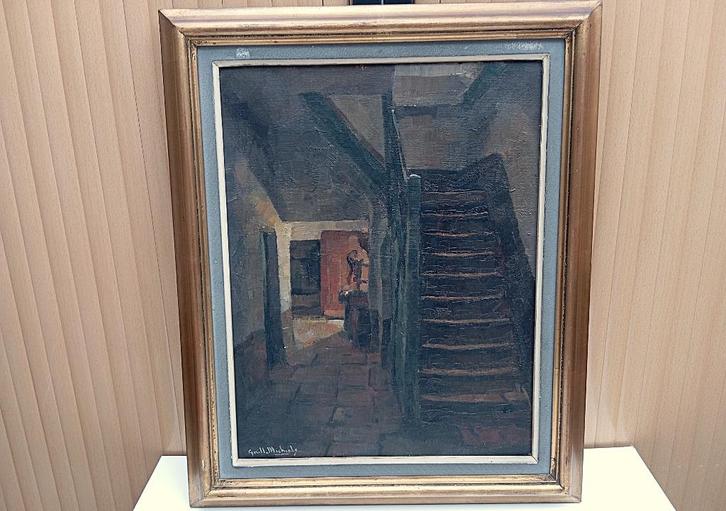 origineel schilderij GUILLAUME MICHIELS, Antiek en Kunst, Kunst | Schilderijen | Klassiek, Ophalen of Verzenden