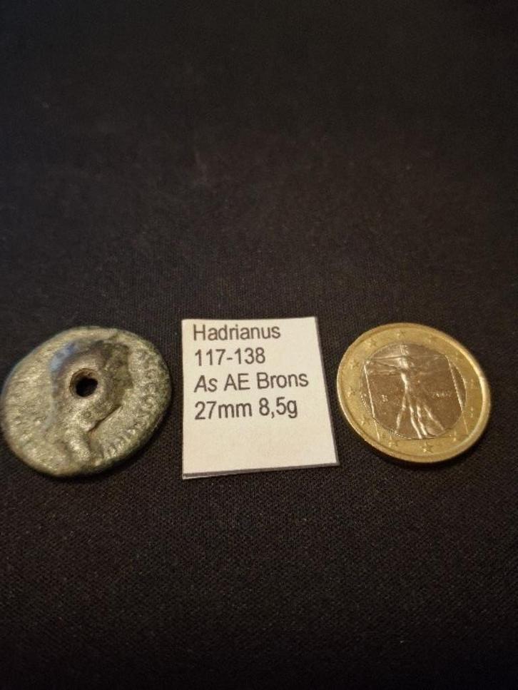 Keizer Hadrianus  Type: Bronzen AE As, Postzegels en Munten, Munten | Europa | Niet-Euromunten, Losse munt, Overige landen, Ophalen of Verzenden