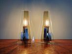 Paar Italiaanse glazen wandkandelaars, 1970, Antiek en Kunst, Antiek | Verlichting, Ophalen of Verzenden