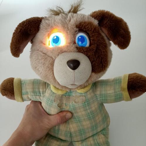 Peeper Pals vintage beer met licht in de ogen Galoob 1990, Verzamelen, Beren en Cherished Teddies, Gebruikt, Stoffen beer, Overige merken