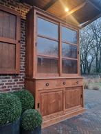 Vitrine/meuble buffet en teck LIVRAISON GRATUITE, Teck, Avec tablette(s), 150 à 200 cm, Comme neuf