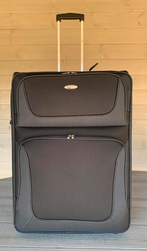 Étui de voyage Samsonite - 74 cm - 124/132L - souple - noir, Bijoux, Sacs & Beauté, Valises, Comme neuf, Plastique souple, 70 cm ou plus