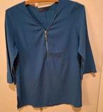 Lange heupblouse met 2 splitten in koningsblauw maat 38/M, Taille 38/40 (M), Cassis Collection, Enlèvement ou Envoi, Comme neuf