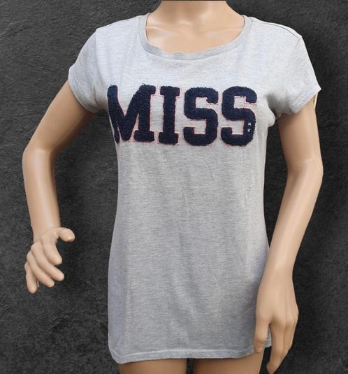 MISS AMERICA T-Shirt Zgan, Kleding | Dames, T-shirts, Zo goed als nieuw, Maat 36 (S), Grijs, Korte mouw, Ophalen of Verzenden