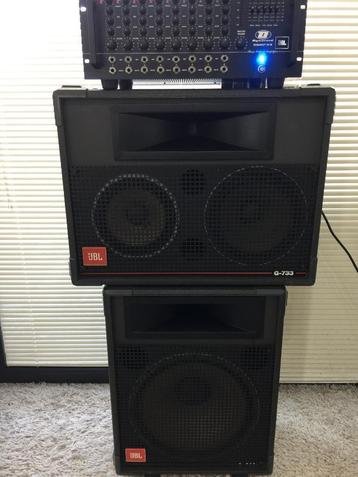 JBL G-733, G-734 luidsprekers en Dynacord Gigant amp, Enlèvement, JBL