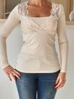 Mooie lichtroze blouse met kant, Gedragen, Maat 36 (S), Verzenden