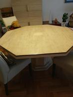 Eetkamertafel -Tavertin bekleed met koper, Huis en Inrichting, Tafels | Eettafels, Ophalen, Gebruikt