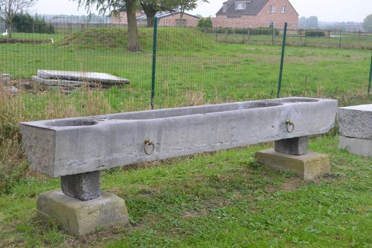antieke arduinen paardentrog van 2m90, Tuin en Terras, Bloembakken en Plantenbakken, Steen, Tuin, Ophalen