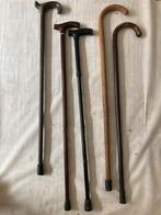 Vintage wandelstokken - 5 stuks, Diversen, Wandelstokken, Ophalen, Gebruikt