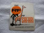 met RF op Safari Ruggeveldfeesten 9 x 11 cm Sticker, Ophalen of Verzenden, Nieuw, Overige typen