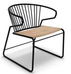 Gabbia eiken lounge stoel (2x), Huis en Inrichting, Stoelen, Ophalen, Twee, Zwart, Zo goed als nieuw