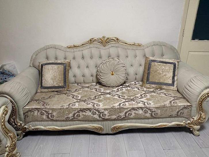 Complete klassieke salonset, Huis en Inrichting, Zetels | Zetels en Chaises Longues, Gebruikt, Stof, Ophalen