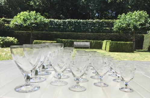 Vintage 30 delig Kristallin Glasservies  18€/set, Antiek en Kunst, Antiek | Glaswerk en Kristal, Ophalen