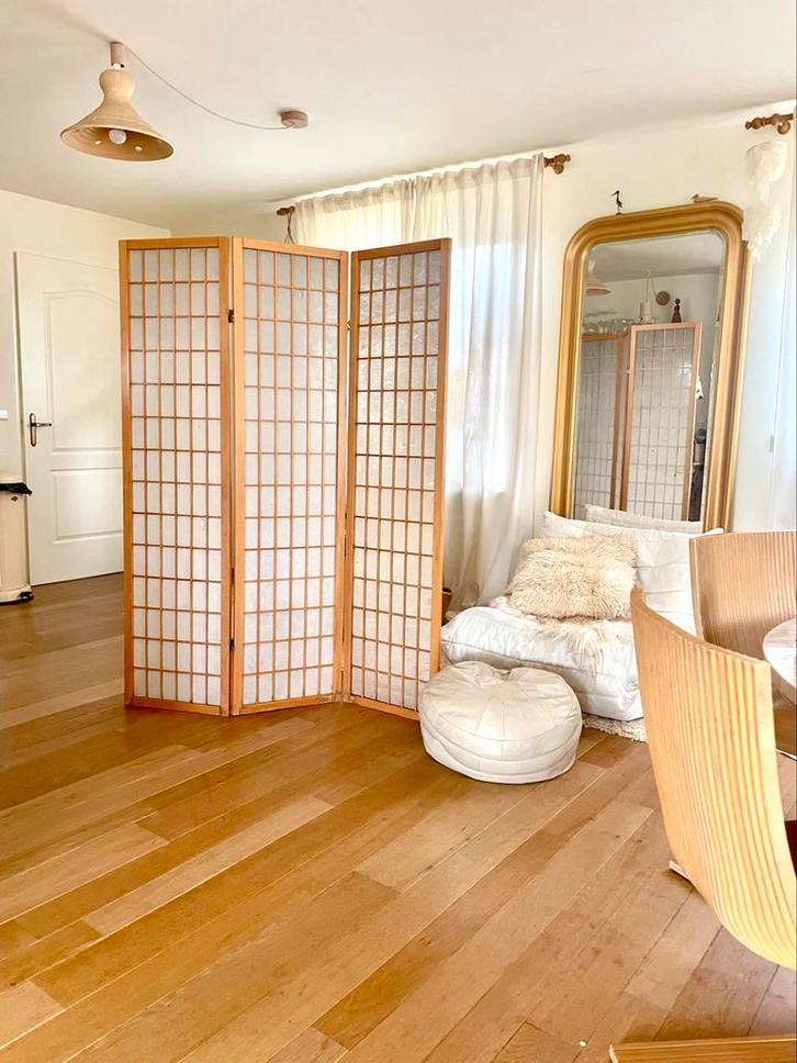 Origineel vintage Japans kamerscherm jaren 70 rijstpapier, Huis en Inrichting, Woonaccessoires | Kamerschermen, Zo goed als nieuw