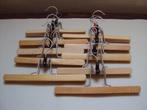 10 stuks houten broekhangers  / broekklemmen / broekknijpers, Ophalen of Verzenden