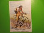 wielerkaart 1981 paris roubaix  bernard  hinault  signe, Verzenden, Zo goed als nieuw