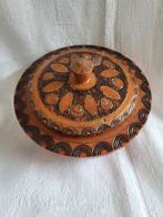 Boîte ronde vintage en bois d'un diamètre de 14 cm, Enlèvement ou Envoi