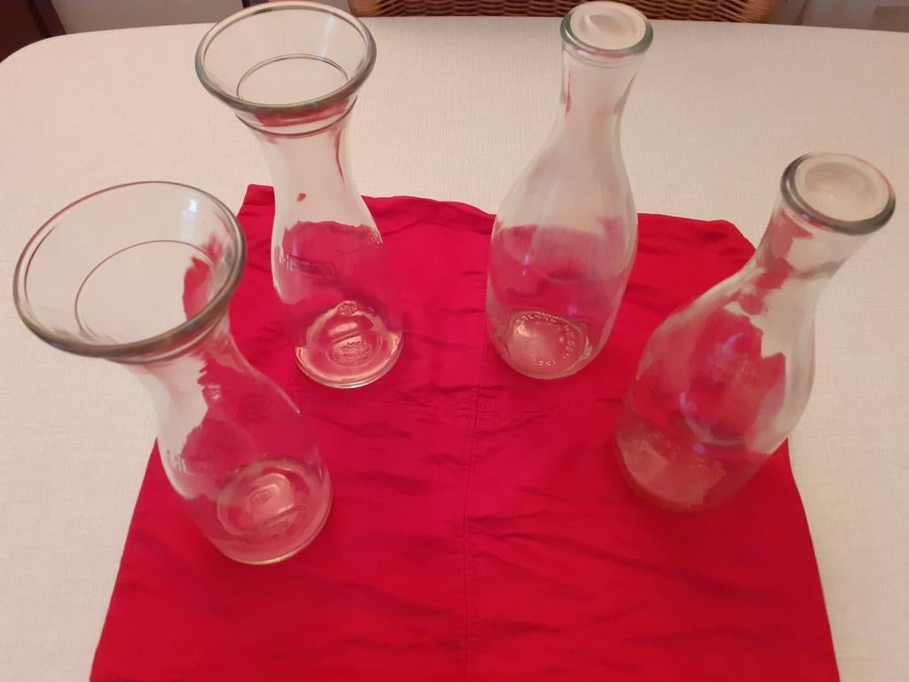 4 oude flessen, Antiek en Kunst, Antiek | Glaswerk en Kristal, Ophalen of Verzenden