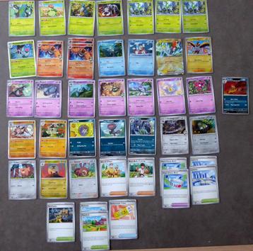 Lot 43 cartes Pokémon 2025 -série 159(4 Rares et 11 Reverse), Enlèvement ou Envoi, Neuf