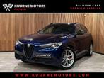 Alfa Romeo Stelvio 2.2 JTD AT8 Alu20"/Acc/Leder/Cam/Gps *1j, Auto's, Alfa Romeo, Automaat, Gebruikt, 4 cilinders, Blauw