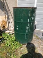 Metalen vaten 2 stuk's, Tuin en Terras, Regentonnen, 150 liter of meer, Ophalen of Verzenden, Gebruikt, Metaal