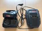 BOSCH Oplader + 2 batterijen 18V 1,5 Ah, Ophalen of Verzenden, Gebruikt, Overige typen